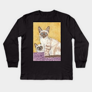 Siamese cats Kids Long Sleeve T-Shirt